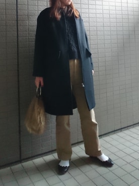 「白ソックス」｜akaneさん（レディース・165cm）の冬コーディネート