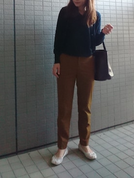 「アイテム（トートバッグ、レッド系）」を使った、akaneさん（レディース・165cm）の春コーディネート