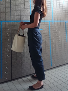 「Jewel Changes（ジュエルチェンジズ）のJC キャンバスパイピング 2WAY バッグ（ショルダーバッグ）」を使った、akaneさん（レディース・165cm）の春コーディネート