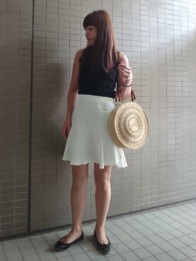 「BENELLI（ベネリ）のアイテム（バッグ）」を使った、akaneさん（レディース・165cm）の夏コーディネート