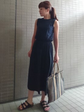 「Khaju（カージュ）のアイテム（ワンピース）」を使った、akaneさん（レディース・165cm）の夏コーディネート
