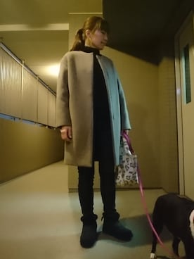 「upper hights」｜「アイテム（その他アウター）」を使った、akaneさん（レディース・165cm）の冬コーディネート