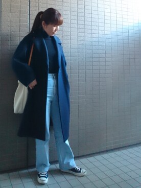 「ジャックパーセル」｜「アイテム（チェスターコート）」を使った、akaneさん（レディース・165cm）の冬コーディネート