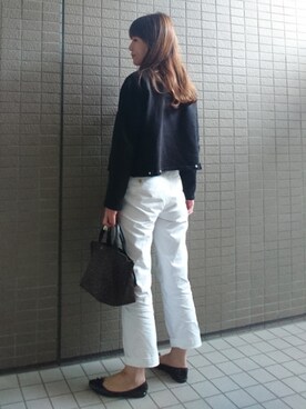 「クルーネックニット」｜akaneさん（レディース・165cm）の春コーディネート