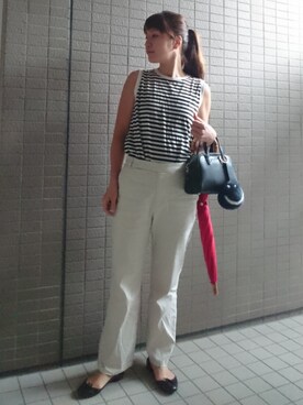 「アイテム（キーホルダー、ブルー系）」を使った、akaneさん（レディース・165cm）の夏コーディネート