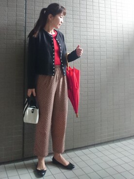 「Supreme.La.La.（シュープリームララ）のアイテム（トップス）」を使った、akaneさん（レディース・165cm）の夏コーディネート