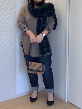 「MAM（マム）のアイテム」を使った、のほこさん（レディース・156cm）の秋コーディネート