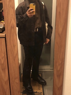 「YSL（ワイエスエル）のアイテム（ジャケット/アウター）」を使った、リキさん（メンズ・165cm）の秋コーディネート