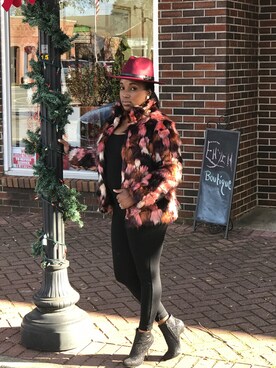 「fluffy」｜Latoya Johnsonさん（レディース・153cm）の秋コーディネート