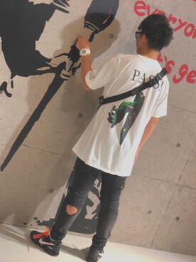 「INARI（イナリ）のアイテム」を使った、ハヤ太郎さん（メンズ・173cm）の夏コーディネート