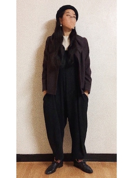 「仕事着」｜「アイテム（サロペット/オーバーオール）」を使った、Fcaさん（レディース・166cm）の春コーディネート