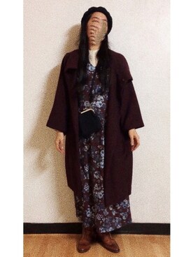「仕事着」｜「アイテム（ハンチング/ベレー帽）」を使った、Fcaさん（レディース・166cm）の春コーディネート