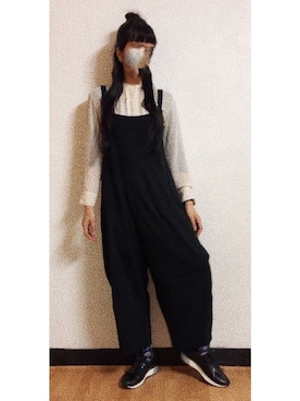「仕事着」｜「アイテム（サロペット/オーバーオール）」を使った、Fcaさん（レディース・166cm）の春コーディネート