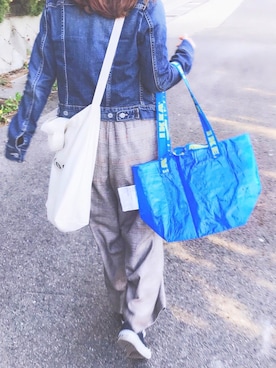 「＃デニム」｜「アイテム（デニムジャケット）」を使った、ぺこさん（レディース・153cm）の秋コーディネート