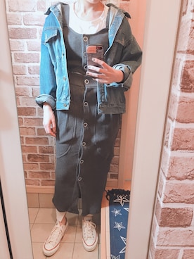 「Shelly island（シェリーアイランド）のアイテム（レギンス/スパッツ）」を使った、azuuuさん（レディース・160cm）の春コーディネート