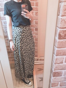 「アイテム（ヘアゴム、ホワイト系）」を使った、azuuuさん（レディース・160cm）の夏コーディネート