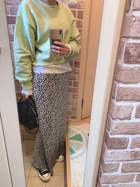 「ミントグリーン」｜「アイテム（ボストンバッグ）」を使った、azuuuさん（レディース・160cm）の冬コーディネート