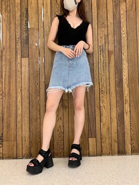 「FIG&VIPER（フィグアンドバイパー）のアイテム（スカート）」を使った、FIG&VIPER_WAKANOさん（レディース・157cm）の夏コーディネート