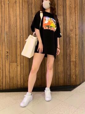 「FIG&VIPER（フィグアンドバイパー）のアイテム（トートバッグ）」を使った、FIG&VIPER_WAKANOさん（レディース・157cm）の夏コーディネート
