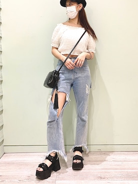 「Saint Laurent（サンローラン）のアイテム」を使った、FIG&VIPER_WAKANOさん（レディース・157cm）の夏コーディネート