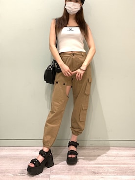 「FIG&VIPER（フィグアンドバイパー）のアイテム（キャミソール）」を使った、FIG&VIPER_WAKANOさん（レディース・157cm）の夏コーディネート