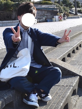 「アイテム（ダッフルコート）」を使った、みっち~さん（メンズ・165cm・10代）の冬コーディネート