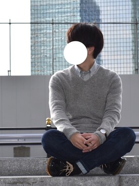 「ダニエルウェリントン」｜「アイテム（その他シューズ）」を使った、みっち~さん（メンズ・165cm）の冬コーディネート