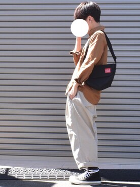 「Manhattan Portage」｜「アイテム（その他）」を使った、みっち~さん（メンズ・166cm）の秋コーディネート