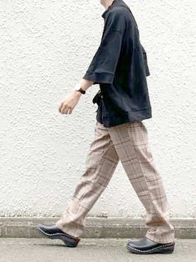 「revertical（リバーティカル）のアイテム（パンツ）」を使った、みっち~さん（メンズ・166cm）の夏コーディネート