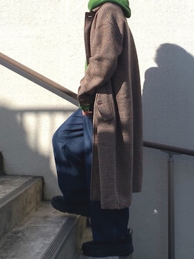 「アイテム（ステンカラーコート）」を使った、みっち~さん（メンズ・166cm・20代）の秋コーディネート