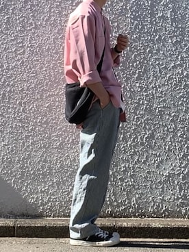 「CHUMS（チャムス）のアイテム（ショルダーバッグ）」を使った、みっち~さん（メンズ・165cm）の冬コーディネート