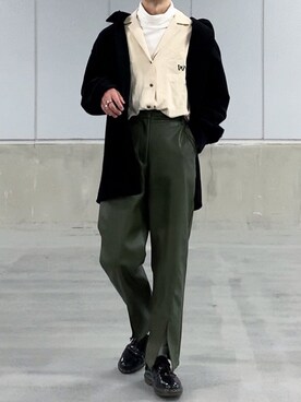 「スリット」｜「アイテム（ジャケット/アウター）」を使った、みっち~さん（メンズ・165cm）の秋コーディネート