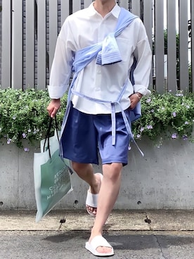 「MARC JACOBS（マークジェイコブス）のアイテム（バッグ）」を使った、みっち~さん（メンズ・165cm）の夏コーディネート