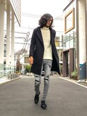 パーティを彩るご馳走や フードコート ダブルジャージー 5351プールオム - トレンチコート