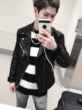 「jiggys shop（ジギーズショップ）のアイテム（トップス）」を使った、KOUHEIさん（メンズ・168cm・10代）の秋コーディネート