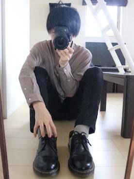 「tk.TAKEO KIKUCHI」｜「アイテム（その他）」を使った、カガミケイさん（メンズ・180cm）の秋コーディネート