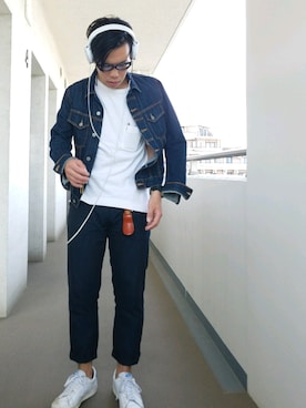 「WEAR昭和部」｜「アイテム（デニムジャケット）」を使った、RYuZInさん（メンズ・166cm）の春コーディネート