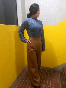 「slickmist（スリックミスト）のアイテム」を使った、陽さん（レディース・163cm）の秋コーディネート