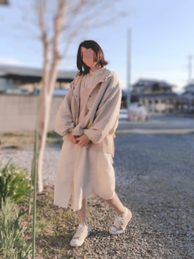 「kutir（クティール）のアイテム（マウンテンパーカー）」を使った、ミルさん（レディース・161cm）の春コーディネート