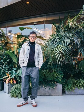 「TOMMY（トミー）のアイテム（ジャケット/アウター）」を使った、haugenzhaysさん（メンズ・173cm）の秋コーディネート