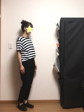 「YEVS（イーブス）のアイテム（スラックス）」を使った、pettiさん（レディース・151cm）の夏コーディネート