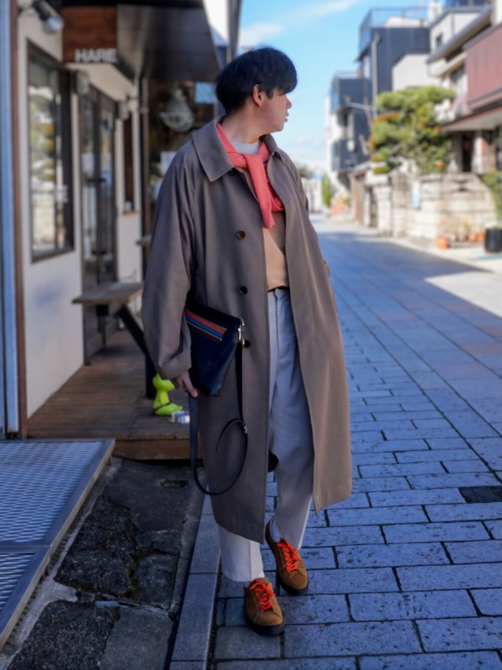 LIDNM（リドム）の「MORTORCYCLE COAT（ステンカラーコート