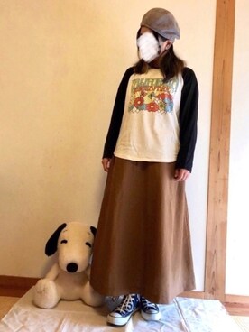 「RCWB（アールシーダブリュービー）のアイテム」を使った、はゆさん（レディース・154cm）の秋コーディネート
