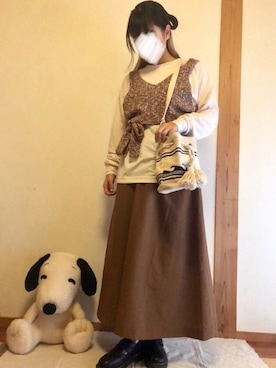 「Kahiko（カヒコ）のアイテム」を使った、はゆさん（レディース・154cm）の秋コーディネート