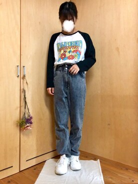 「RCWB（アールシーダブリュービー）のアイテム」を使った、はゆさん（レディース・154cm）の春コーディネート
