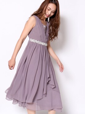 ドレスを使った スモーキーピンク の人気ファッションコーディネート Wear