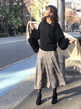 「MARBLE WALTS（マーブルワルツ）のアイテム」を使った、libelle more staffさん（レディース・164cm）の冬コーディネート