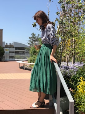 「ギンガムチェックシャツ」｜libelle more staffさん（レディース・164cm）の春コーディネート