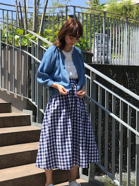 「MARLENE JOBERT（マルレーヌ　ジョベル）のアイテム（ノーカラージャケット）」を使った、libelle more staffさん（レディース・164cm）の春コーディネート