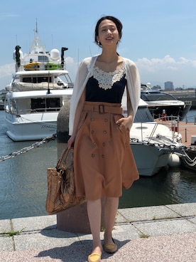 「CHARM BERRY TIC（チャームベリーチック）のアイテム」を使った、libelle more staffさん（レディース・164cm）の夏コーディネート